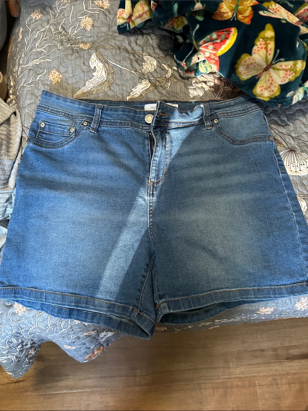 Classic Medium-Wash Denim Shorts